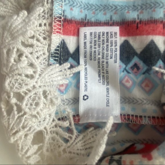 Xhilaration Aztec Crochet Race Back Tank Top - Picture 7 of 9